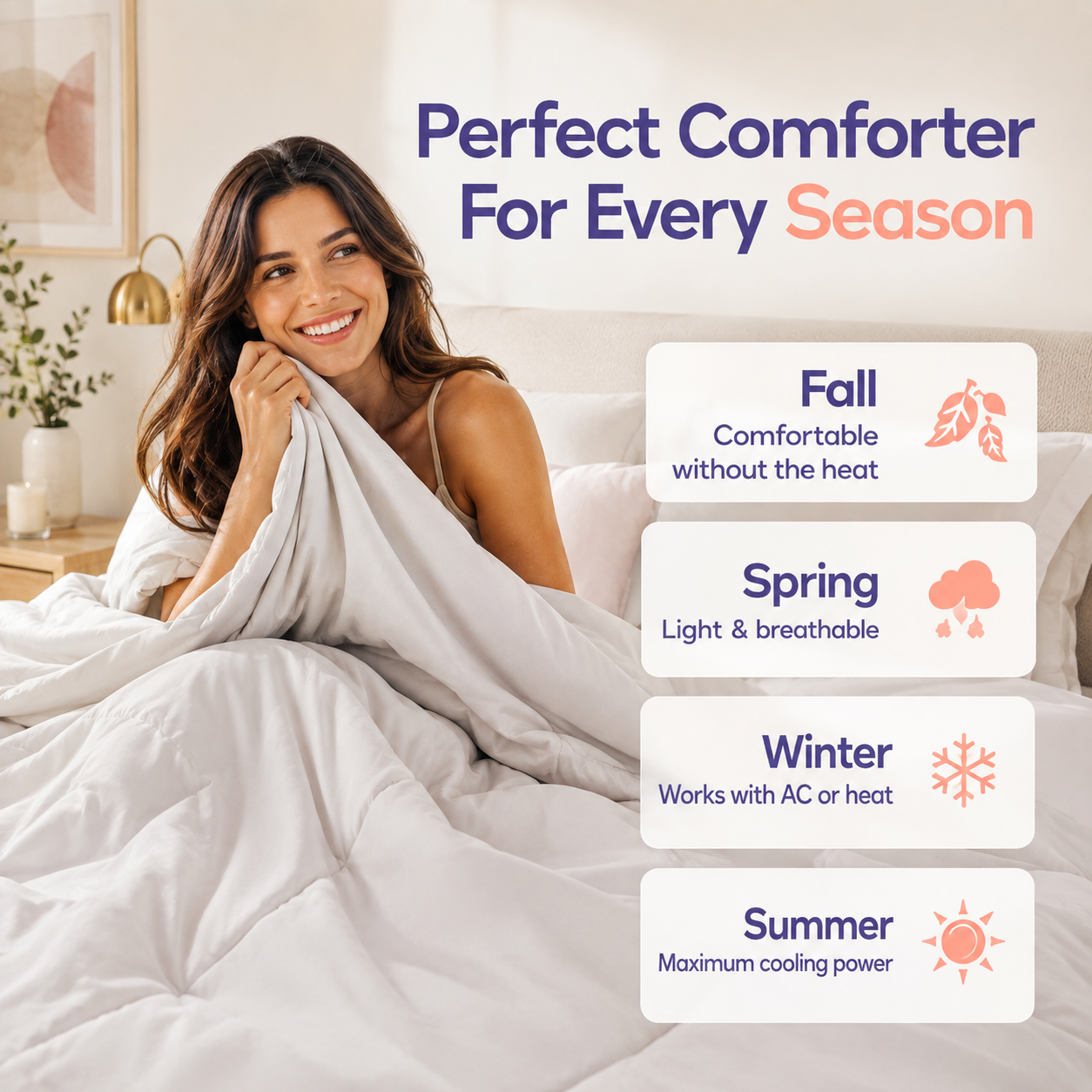 Seasonal benefits of the BreezeComfort comforter